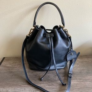 Madewell Lafayette Bucket Bag Black